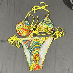 Yellow Abstract Bikini